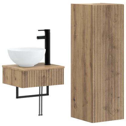 Bathroom Furniture Set 2 pcs Artisan Oak 33 x 34.5 x 100 cm