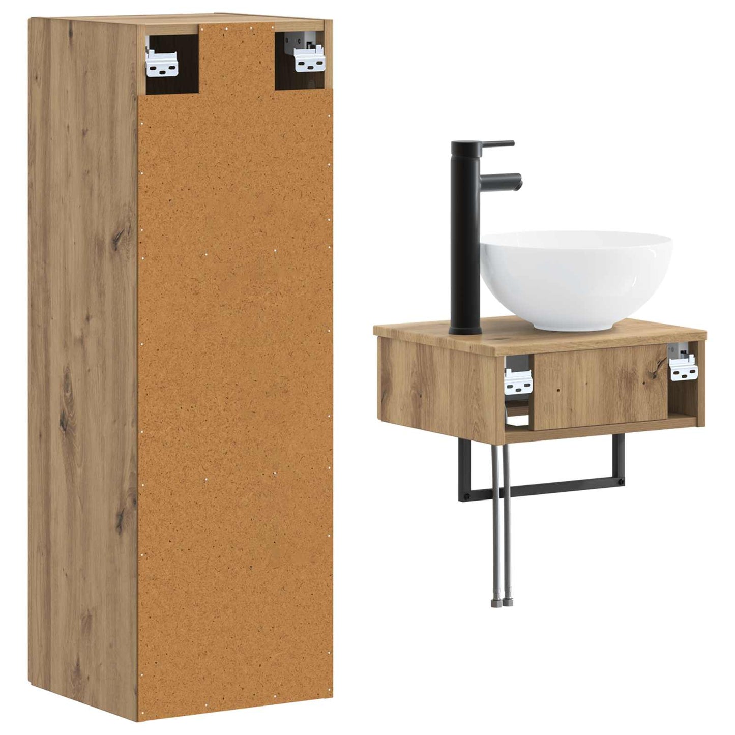 Bathroom Furniture Set 2 pcs Artisan Oak 33 x 34.5 x 100 cm