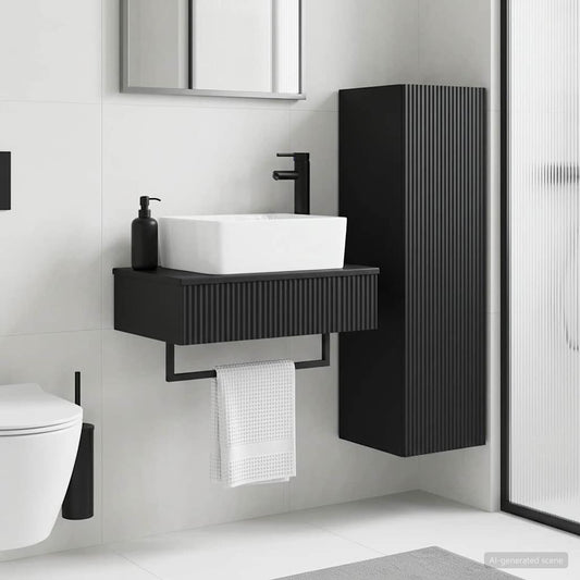 Bathroom Furniture Set 2 pcs Black 33 x 34.5 x 100 cm