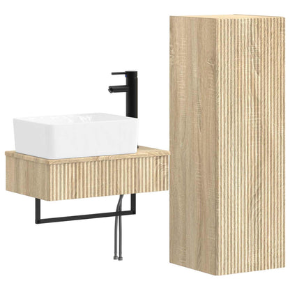 Bathroom Furniture Set 2 pcs Sonoma Oak 33 x 34.5 x 100 cm