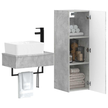 Bathroom Furniture Set 2 pcs Concrete Grey 33 x 34.5 x 100 cm