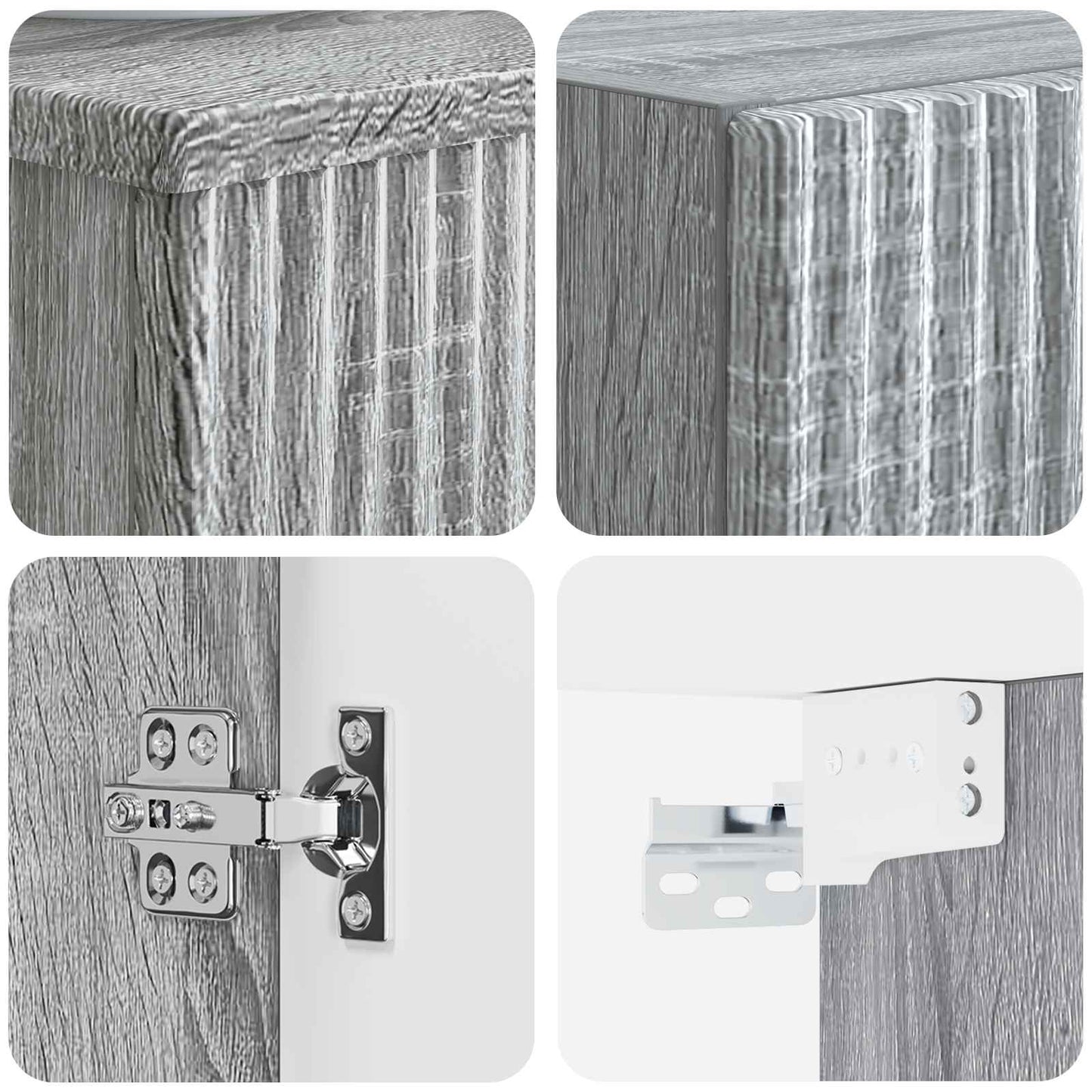 Bathroom Furniture Set 2 pcs Grey Sonoma 33 x 34.5 x 100 cm