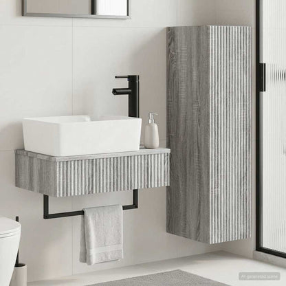 Bathroom Furniture Set 2 pcs Grey Sonoma 33 x 34.5 x 100 cm