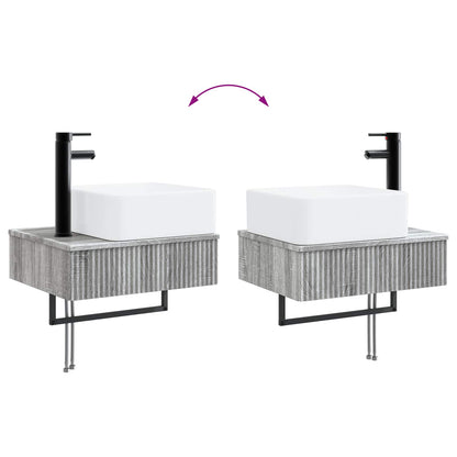 Bathroom Furniture Set 2 pcs Grey Sonoma 33 x 34.5 x 100 cm