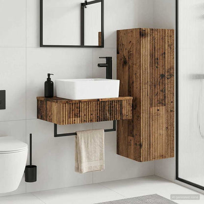 Bathroom Furniture Set 2 pcs Old Wood 33 x 34.5 x 100 cm