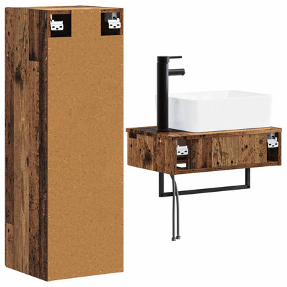 Bathroom Furniture Set 2 pcs Old Wood 33 x 34.5 x 100 cm