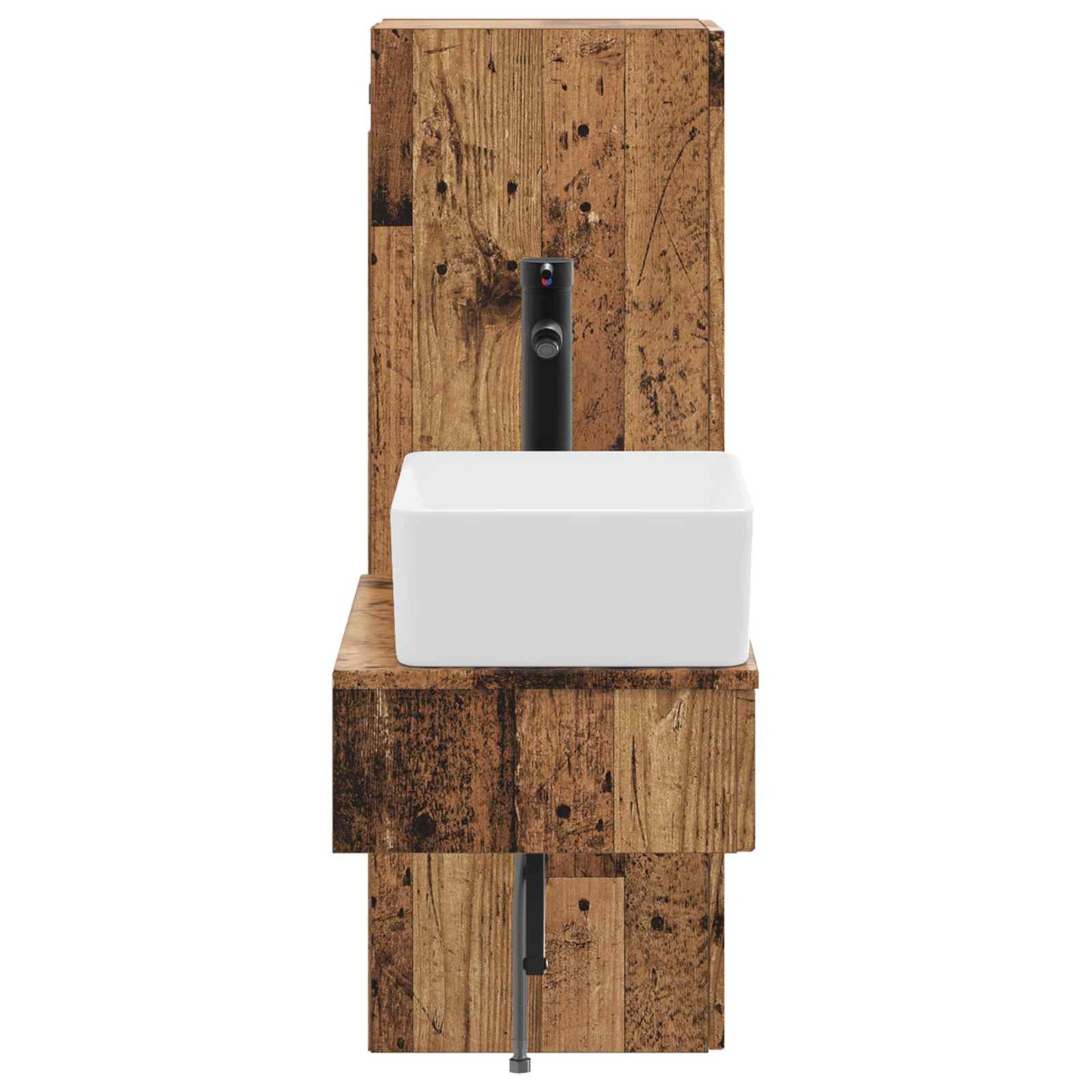 Bathroom Furniture Set 2 pcs Old Wood 33 x 34.5 x 100 cm