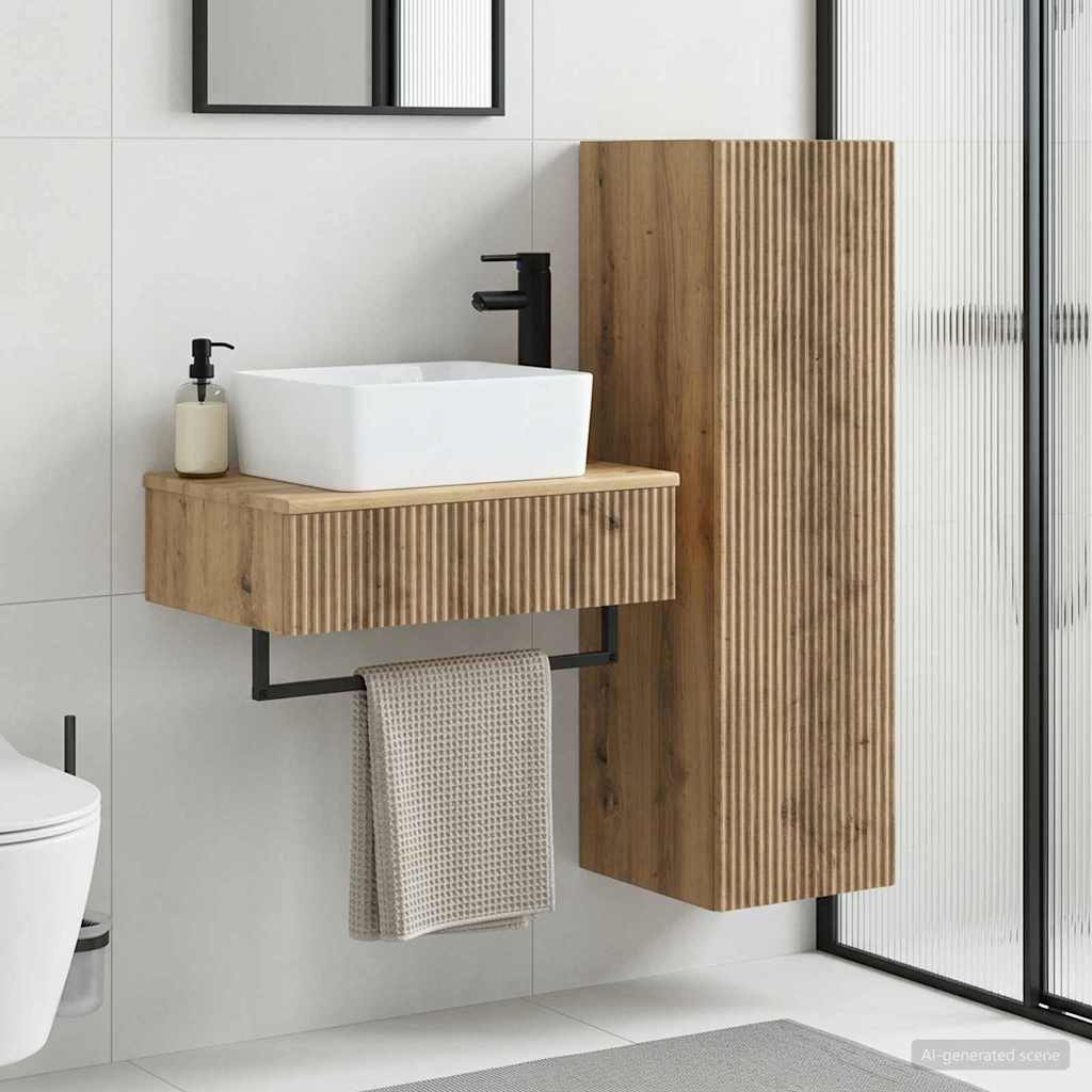 Bathroom Furniture Set 2 pcs Artisan Oak 33 x 34.5 x 100 cm