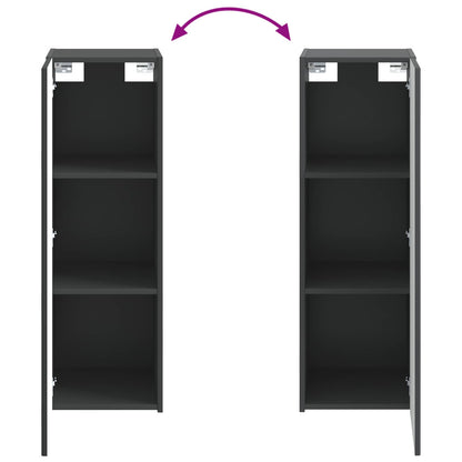 Bathroom Furniture Set 2 pcs Black 33 x 34.5 x 100 cm