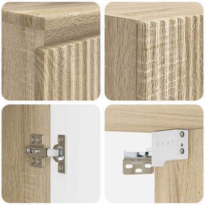 Bathroom Furniture Set 2 pcs Sonoma Oak 33 x 34.5 x 100 cm