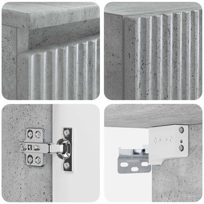 Bathroom Furniture Set 2 pcs Concrete Grey 33 x 34.5 x 100 cm