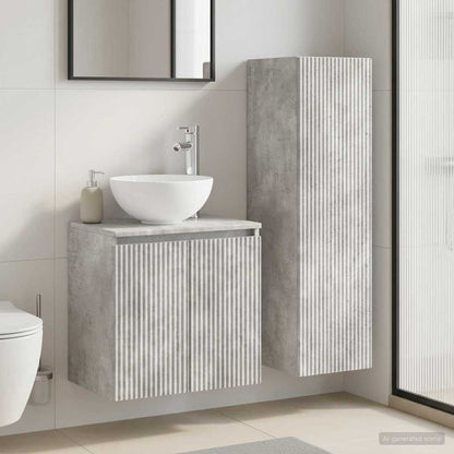 Bathroom Furniture Set 2 pcs Concrete Grey 33 x 34.5 x 100 cm