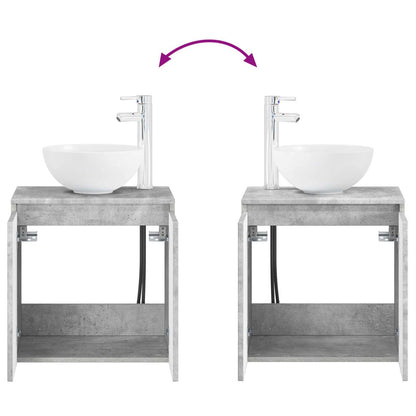 Bathroom Furniture Set 2 pcs Concrete Grey 33 x 34.5 x 100 cm