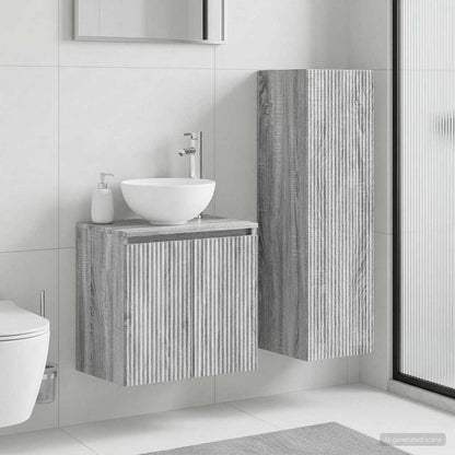 Bathroom Furniture Set 2 pcs Grey Sonoma 33 x 34.5 x 100 cm