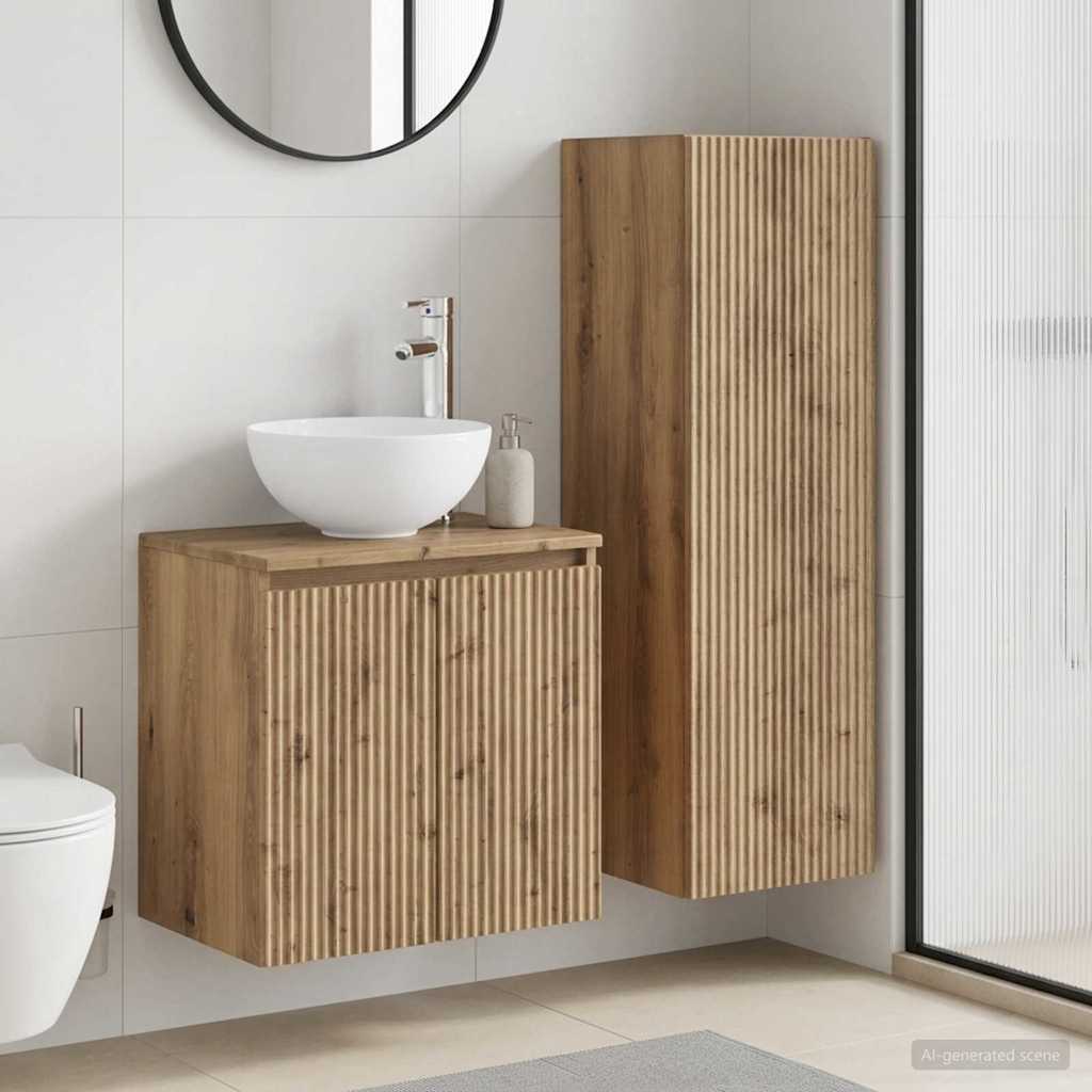 Bathroom Furniture Set 2 pcs Artisan Oak 33 x 34.5 x 100 cm