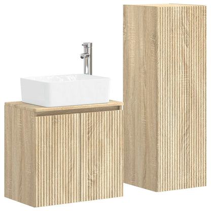 Bathroom Furniture Set 2 pcs Sonoma Oak 33 x 34.5 x 100 cm