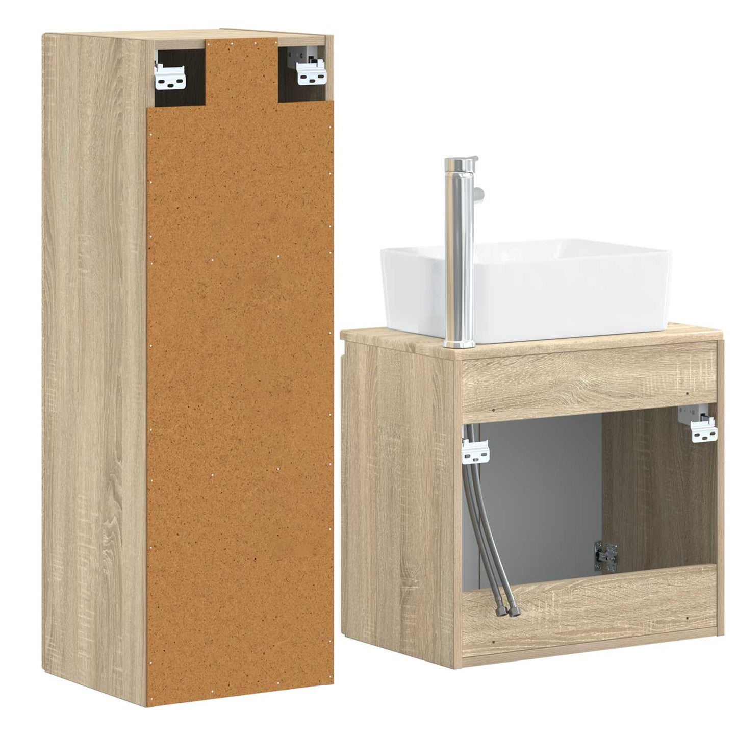 Bathroom Furniture Set 2 pcs Sonoma Oak 33 x 34.5 x 100 cm