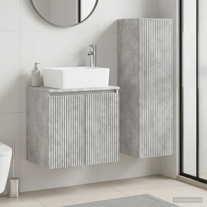 Bathroom Furniture Set 2 pcs Concrete Grey 33 x 34.5 x 100 cm