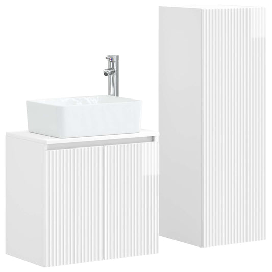 Bathroom Furniture Set 2 pcs High Gloss White