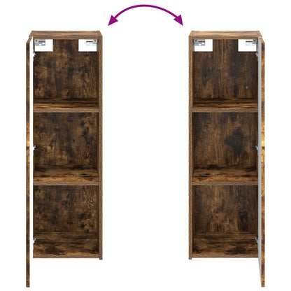 Bathroom Furniture Set 2 pcs Smoked Oak 33 x 34.5 x 100 cm