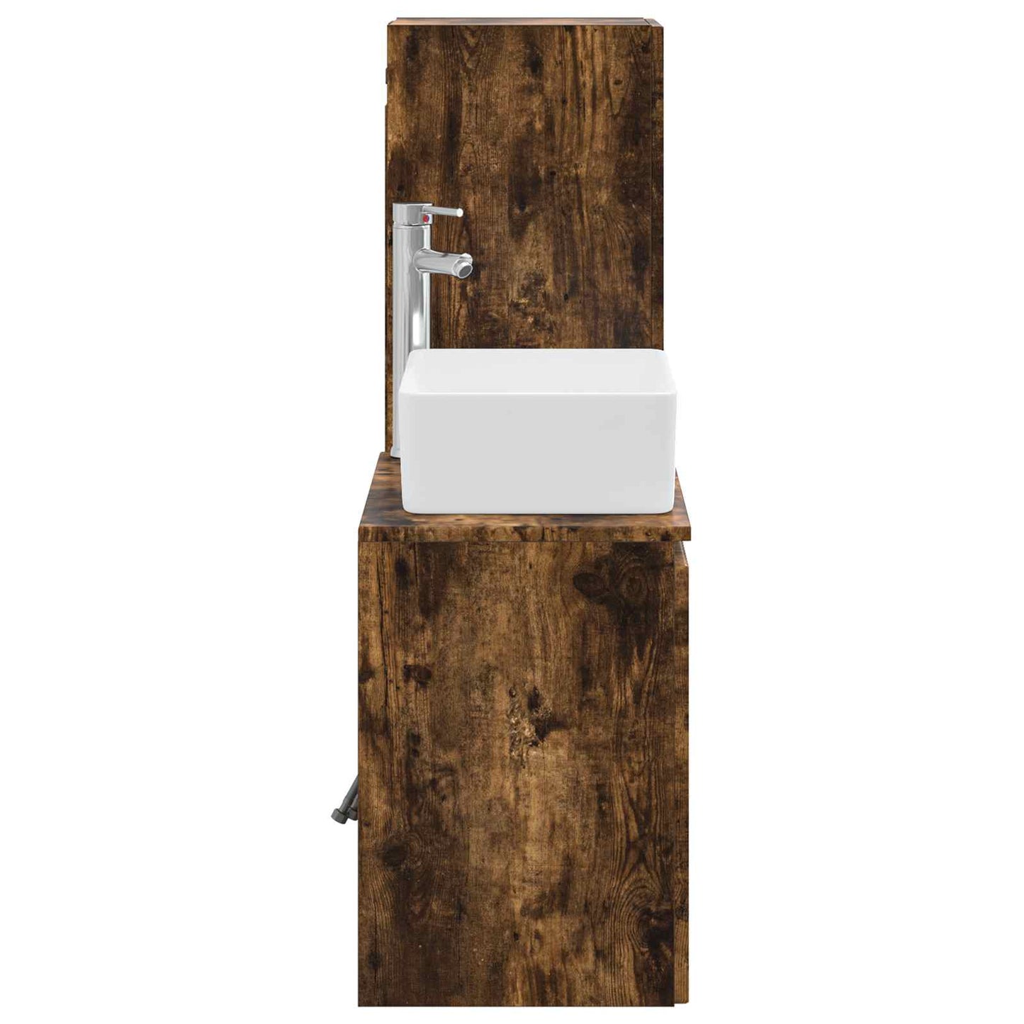 Bathroom Furniture Set 2 pcs Smoked Oak 33 x 34.5 x 100 cm