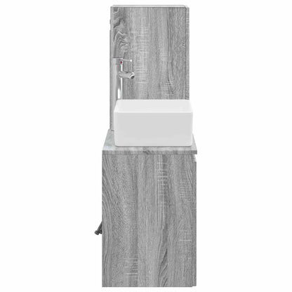 Bathroom Furniture Set 2 pcs Grey Sonoma 33 x 34.5 x 100 cm