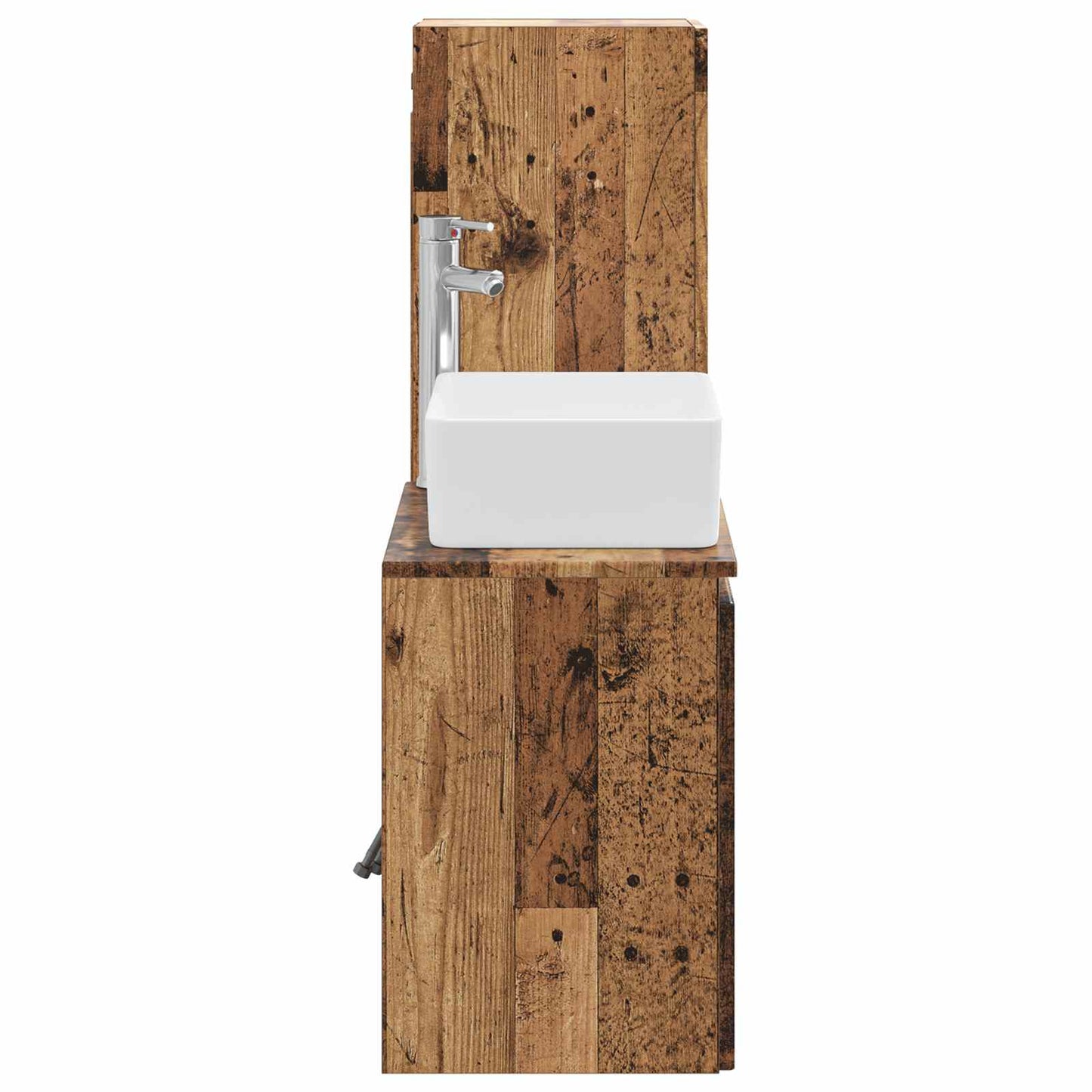 Bathroom Furniture Set 2 pcs Old Wood 33 x 34.5 x 100 cm