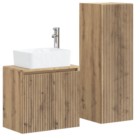 Bathroom Furniture Set 2 pcs Artisan Oak 33 x 34.5 x 100 cm