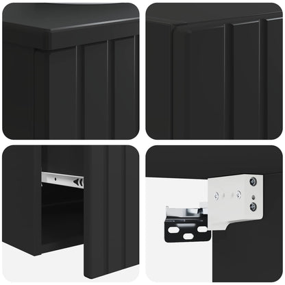 Bathroom Furniture Set 2 pcs Black 33 x 34.5 x 100 cm