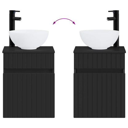 Bathroom Furniture Set 2 pcs Black 33 x 34.5 x 100 cm