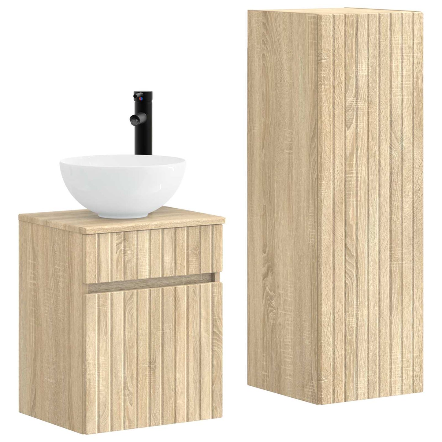 Bathroom Furniture Set 2 pcs Sonoma Oak 33 x 34.5 x 100 cm