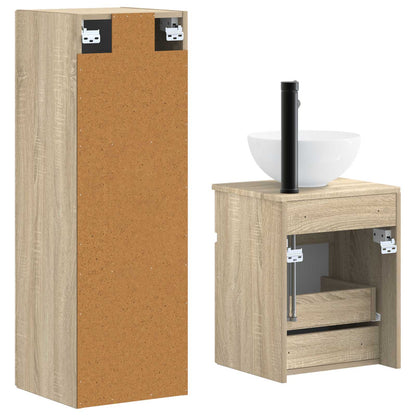 Bathroom Furniture Set 2 pcs Sonoma Oak 33 x 34.5 x 100 cm