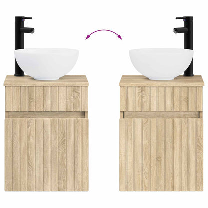 Bathroom Furniture Set 2 pcs Sonoma Oak 33 x 34.5 x 100 cm