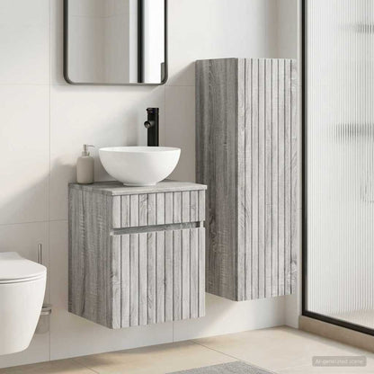 Bathroom Furniture Set 2 pcs Grey Sonoma 33 x 34.5 x 100 cm