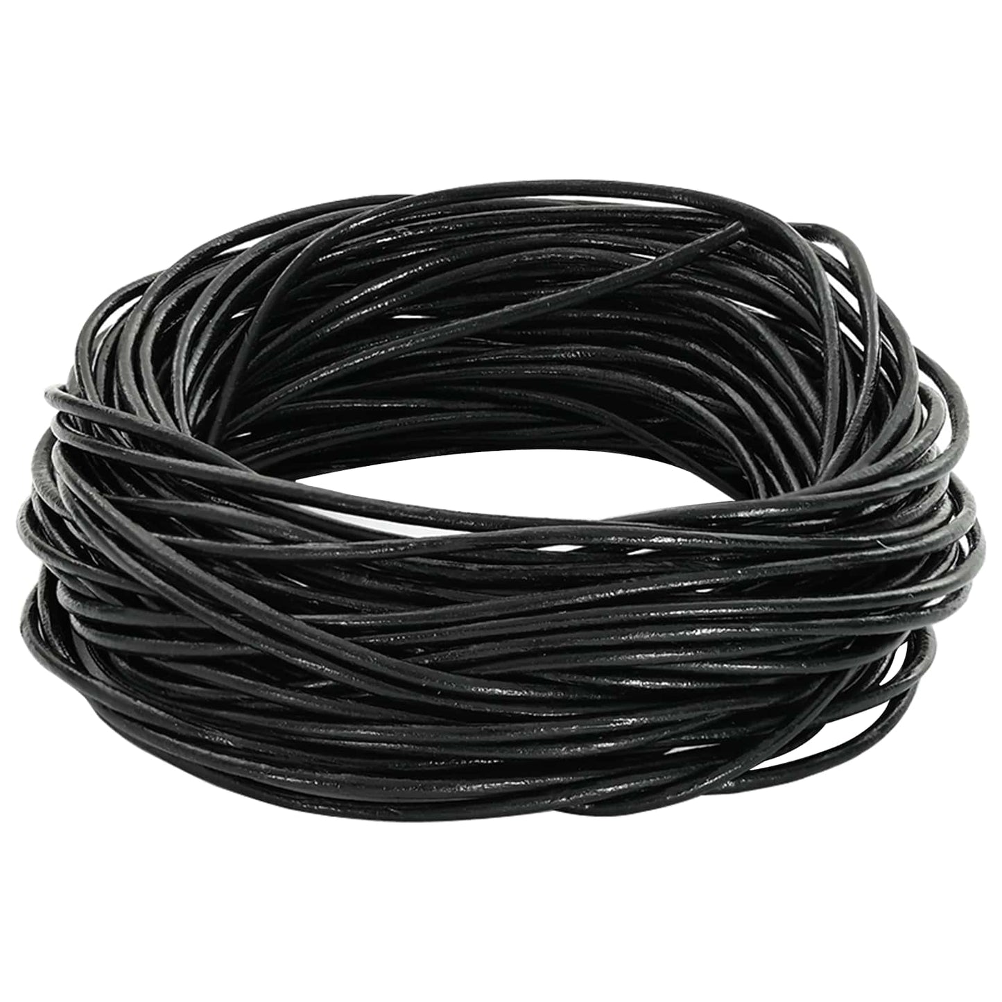 Leather Cord Black Ø1.5 mm x 50 m Leather