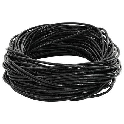 Leather Cord Black Ø1.5 mm x 50 m Leather