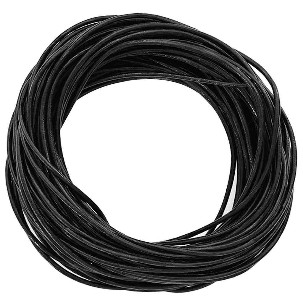 Leather Cord Black Ø1.5 mm x 50 m Leather