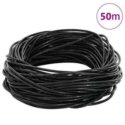Leather Cord Black Ø1.5 mm x 50 m Leather