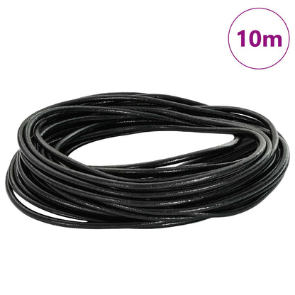 Leather Cord Black Ø2.5 mm x 10 m Leather