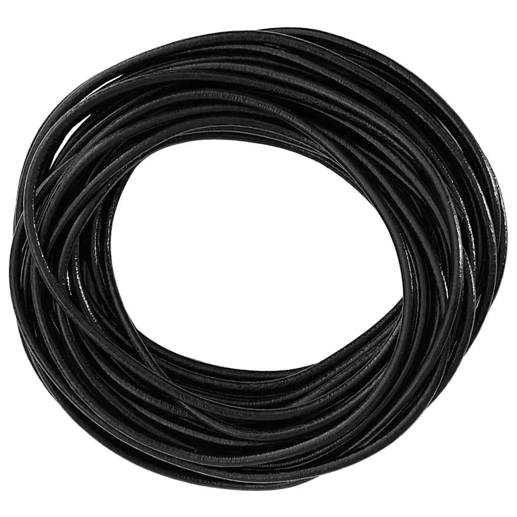 Leather Cord Black Ø3 mm x 5 m Leather