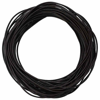 Leather Cord Dark Brown Ø1 mm x 10 m Leather