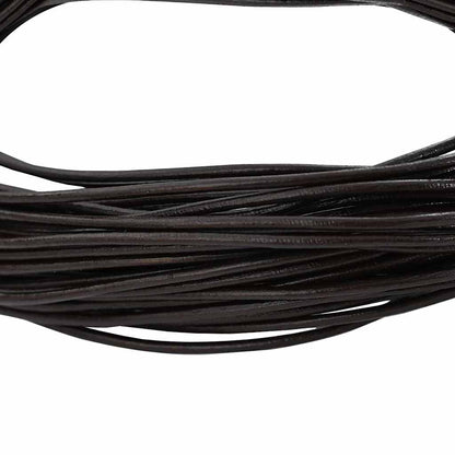 Leather Cord Dark Brown Ø1.5 mm x 10 m Leather