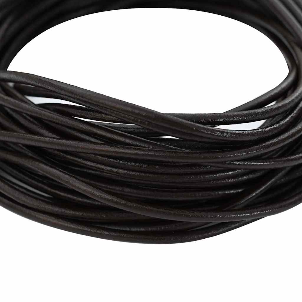 Leather Cord Dark Brown Ø2.5 mm x 10 m Leather