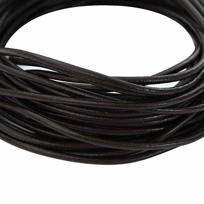 Leather Cord Dark Brown Ø3 mm x 5 m Leather