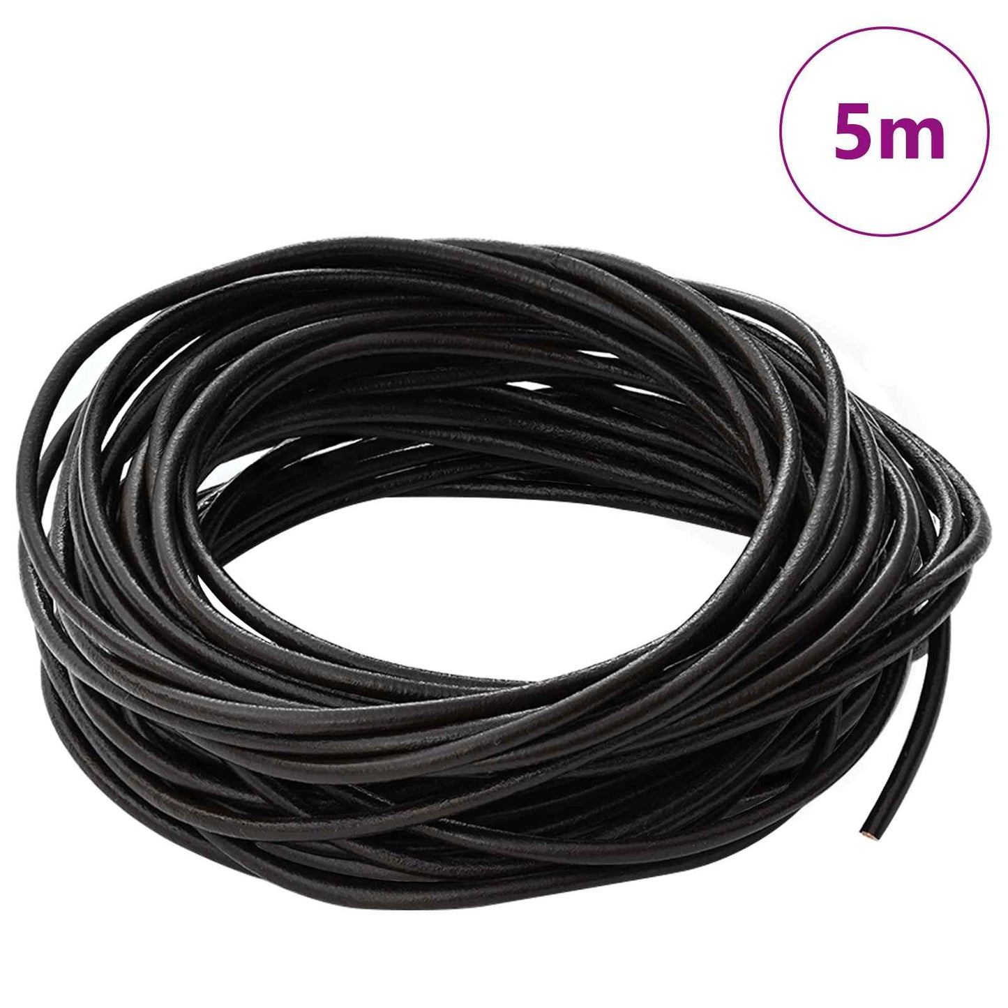 Leather Cord Dark Brown Ø3 mm x 5 m Leather