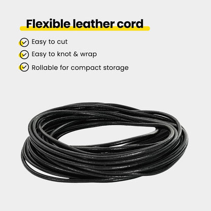 Leather Cord Dark Brown Ø3 mm x 10 m Leather