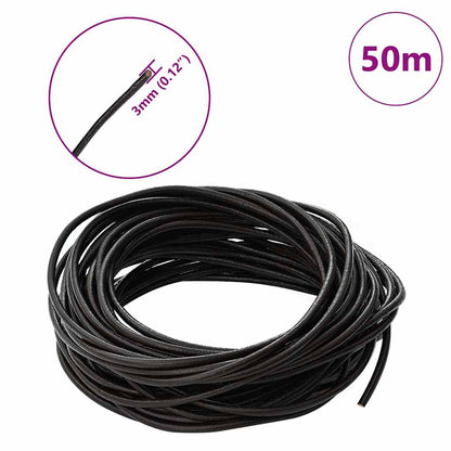 Leather Cord Dark Brown Ø3 mm x 50 m Leather