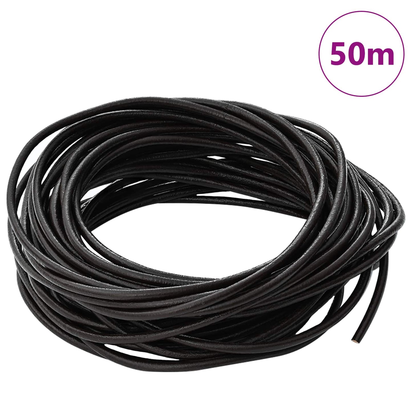 Leather Cord Dark Brown Ø3 mm x 50 m Leather