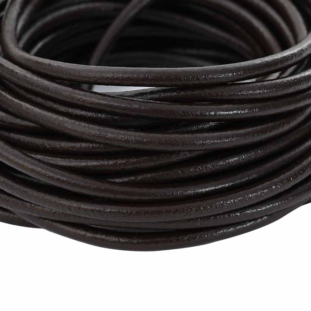 Leather Cord Dark Brown Ø4 mm x 5 m Leather