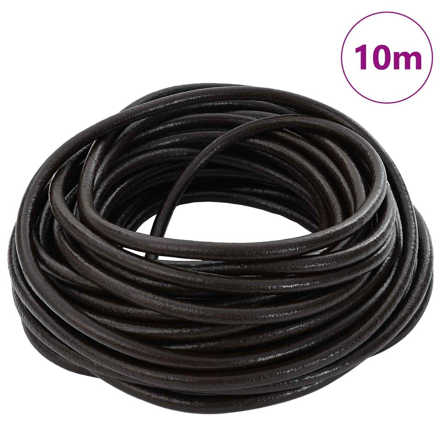 Leather Cord Dark Brown Ø4 mm x 10 m Leather
